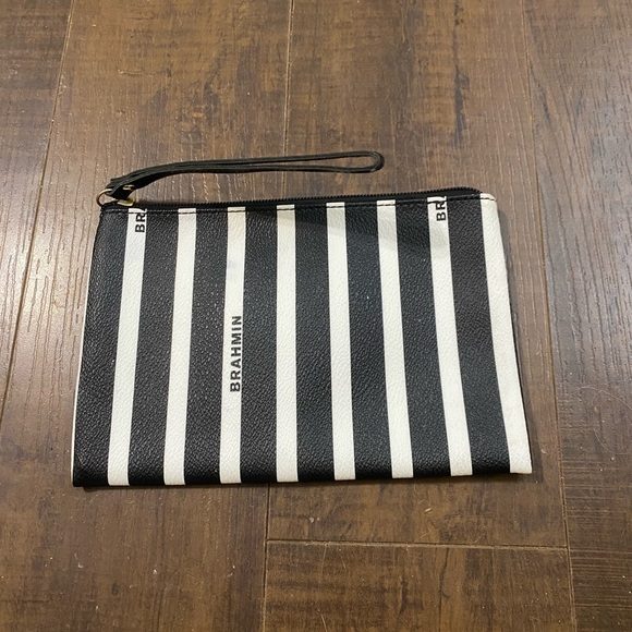 Brahmin black and white striped wristlet - Picture 4 of 5